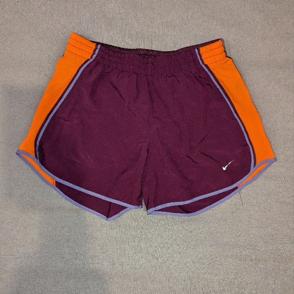 Nike Women's Purple and Orange Athletic Shorts